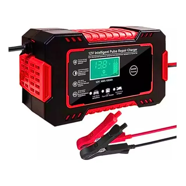 Cargador De Batería 12 V Inteligente Para Auto Y Moto 6 Amp