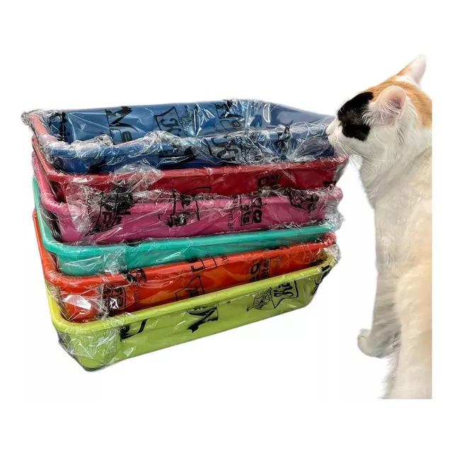 Bandeja Sanitaria Gato Kit  Comedero + Palita Tamaño Mediano