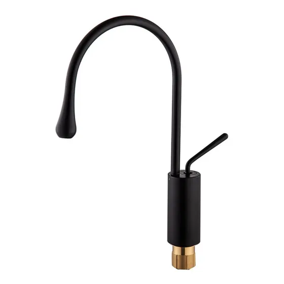 Grifo Monomando Negro Para Fregadero Cocina Montado Cubierta