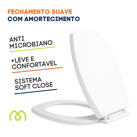 Assento Sanitário Soft Close Privada Fiori Primula Plus Cor Branco Assento Sanitário Soft Close Privada Fiori Primula Plus Cor Branco