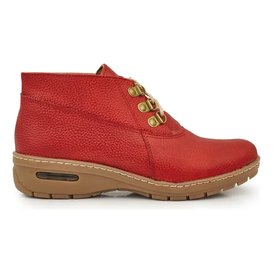 Bota Borcego Cuero Zapato Mujer Briganti Taco - Mcbo24679 