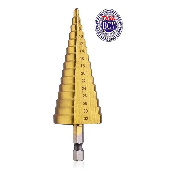 Mecha Cónica Para Taladro Escalonada Titanio 4 Hasta 32mm 