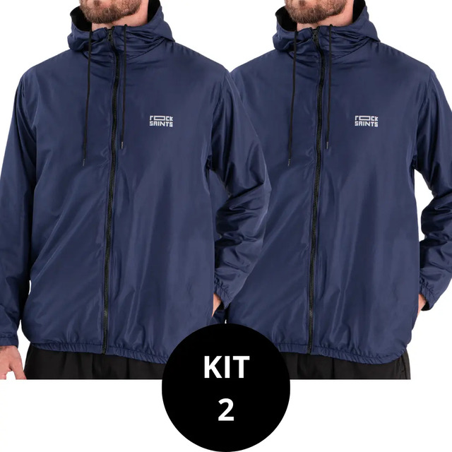 Kit 2 Corta Vento Liso Rock Saints