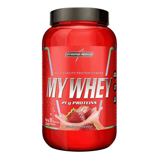 My Whey Shake de Morango Pote 900g Integralmédica