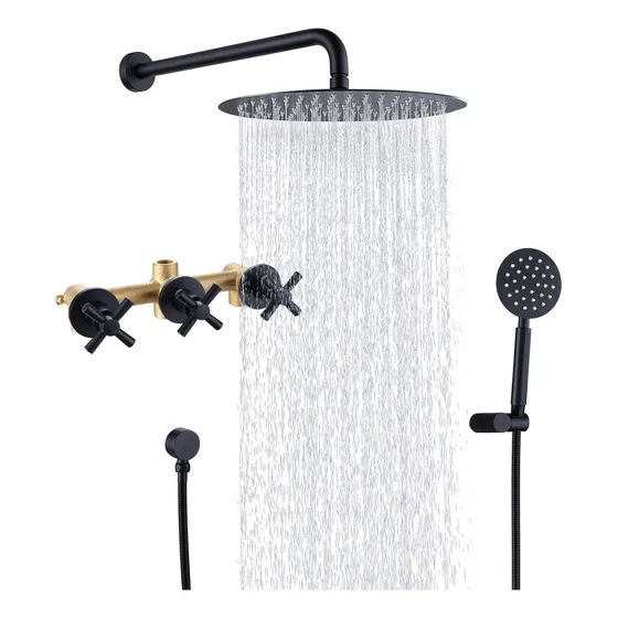 Fscepixi Sistema Ducha 3 Asa Juego Completo Grifo Para Pared
