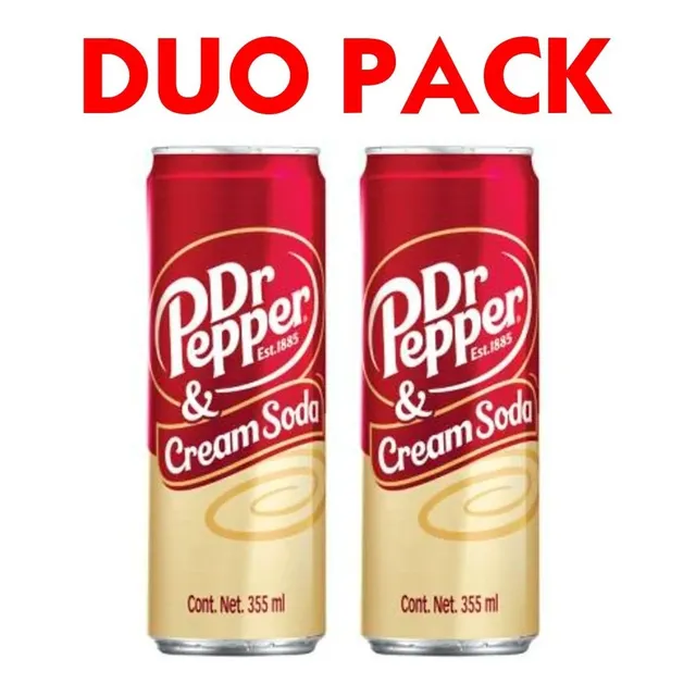 Refresco Cereza Vainilla Dr Pepper Cream Soda 355ml Duo Pack