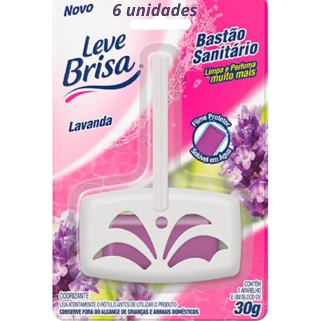 6 Bastão Sanitário Detergente Limpa Bloqueador Odor Lavanda
