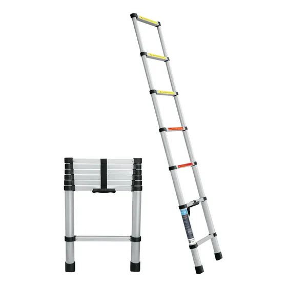 Escalera Telescópica 7 Peld. Extensión Retráctil Cap. 102kg