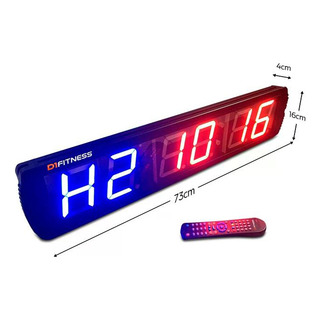 Cronômetro Digital Timer Com Controle 6 Dígitos Azul E Vermelho Cronômetro Digital Timer Com Controle 6 Dígitos Azul E Vermelho