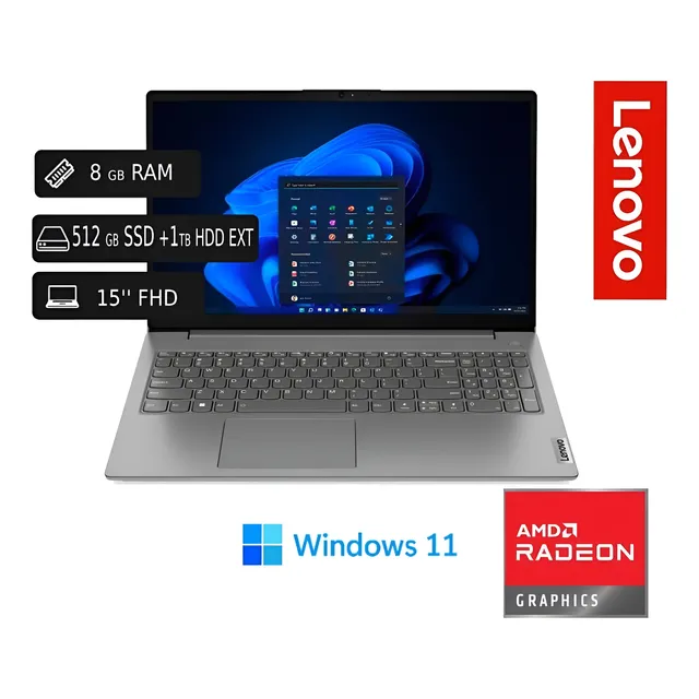 Laptop Lenovo V15 G4 Amd 7120u 8gb 1tb+512gb Ssd