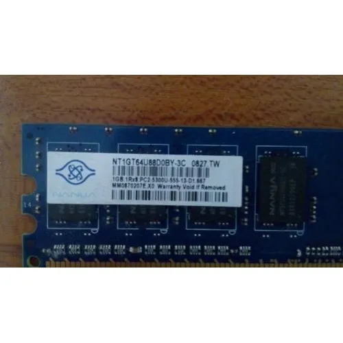 Memória RAM 1GB 1 Nanya NT1GT64U88D0BY-3C