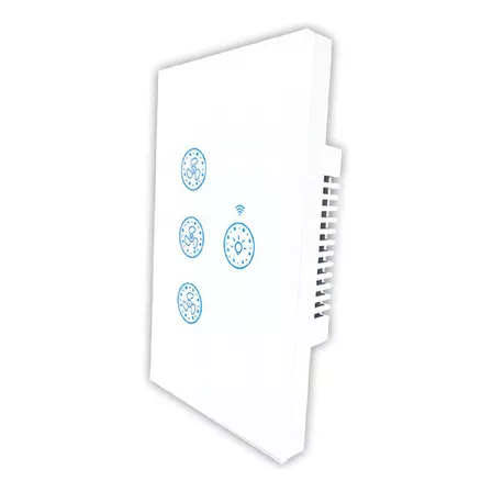Interruptor Pared Ventilador Tbcin Wifi Smart Tuya Smartlife Color Blanco