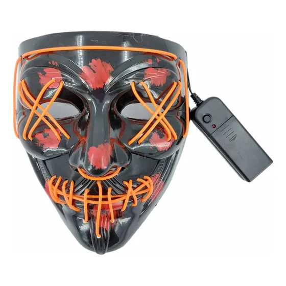 Mascara Luz Led Luminoso Disfraz Halloween Fiesta Terror
