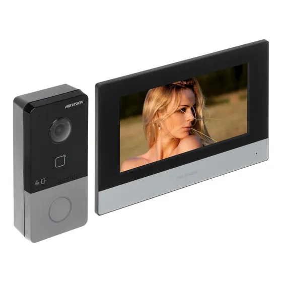 Portero Visor Inalambrico Wifi Hikvision 1080p Full Hd Color Gris
