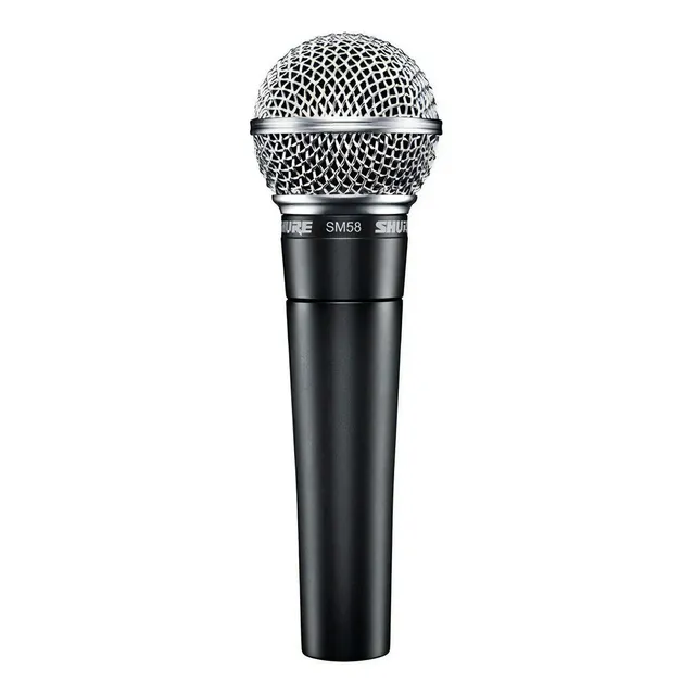 Micrófono de mano profesional cardioide Shure Sm58 Lc, color negro