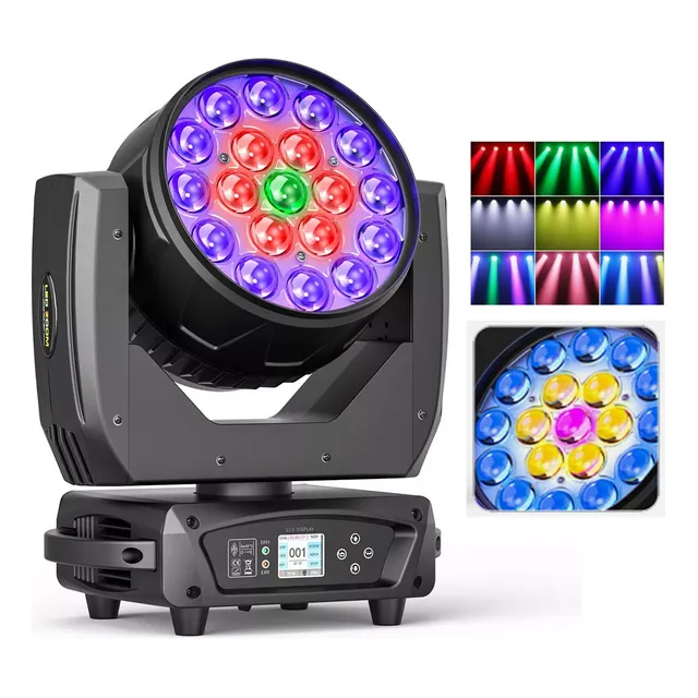 19x20w Enfoque Cabeza Móvil Dj Luces Roboticas Cañon Led