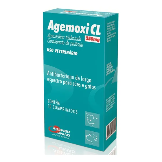Agemoxi Cl 250mg Antibiotico Amplo Espectro 10 Comprimidos