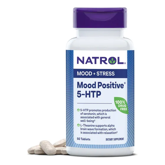 Suplemento Natrol Mood Positive 5-htp 50 Mg 50 Comprimidos
