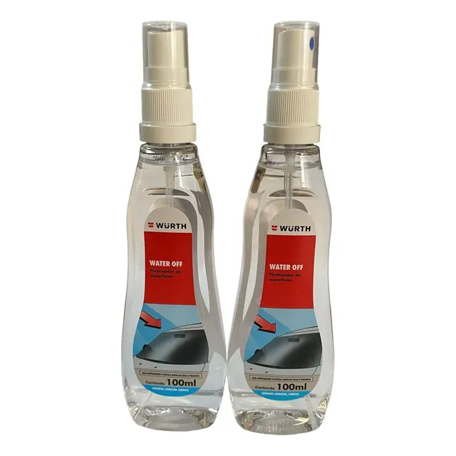02 Cristalizador Impermeabiliza Vidros 100ml Wurth Water Off
