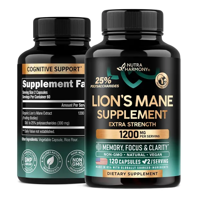 Melena De León Orgánica 1200mg 120cápsulas