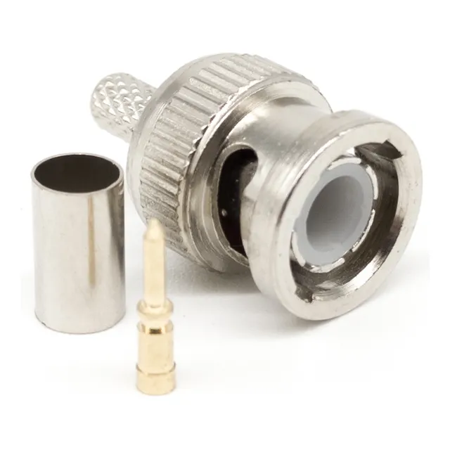 Conector Bnc Macho Para Cable Rg58 Crimpear Camara Cctv X10