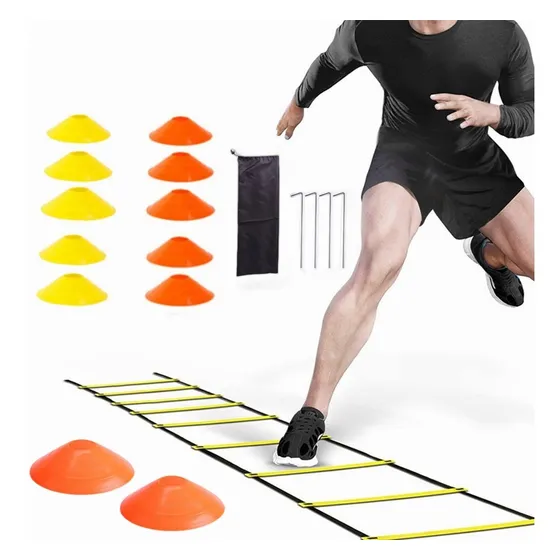 Speed Agilidad Kit De Entrenamiento Escalera Y 12 Platos