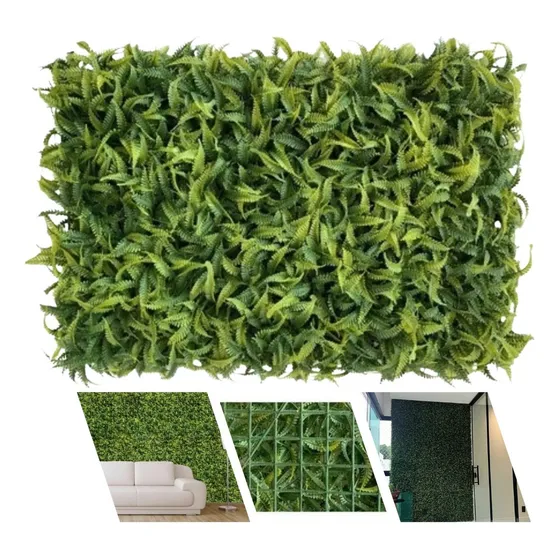 Kit 5 Placas Samambaia Muro Inglês 40x60 Jardim Vertical Cor Samanbaia