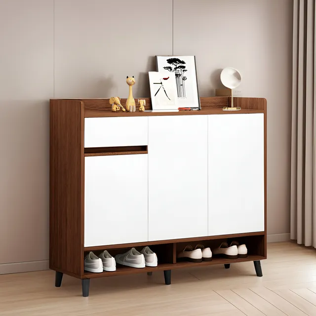 Zapatero Madera Modernos Organizadora 3 Puertas 1 Cajón 90cm