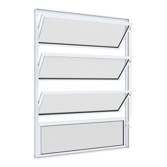 Janela De Alumínio Basculante 80x60x3 Cm Riobras