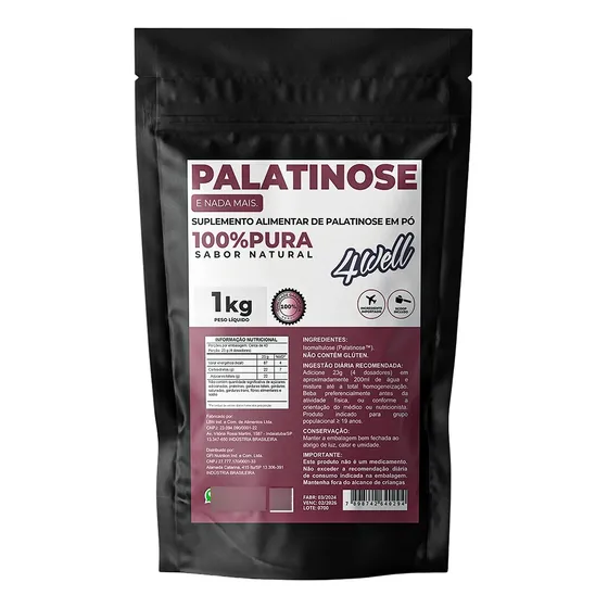 Palatinose isomaltulose 1kg 4well Carboidratos