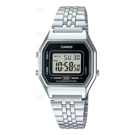 Relógio Casio Feminino Vintage La680wa 1df Prata Digital Fundo Positivo Relógio Casio Feminino Vintage La680wa 1df Prata Digital Fundo Positivo