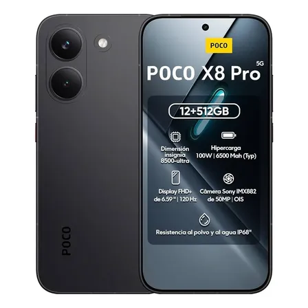 Xiaomi Poco X8 Pro 5g 512gb 12gb Global Prova D’água C/ Nfc Preto