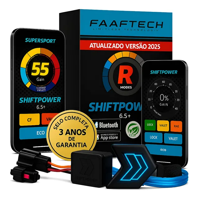 Pedal Acelerador Shiftpower Bluetooth Nova Versao Todos App