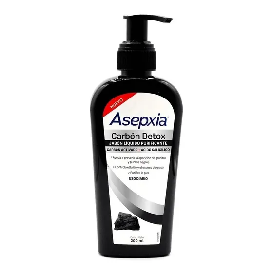 Asepxia Jabón Liquido Facial Carbón - g a $166