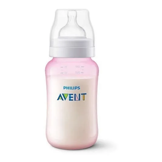 Tetero Avent Biberon 11oz 330ml Classic+ X1 3m+ Rosado