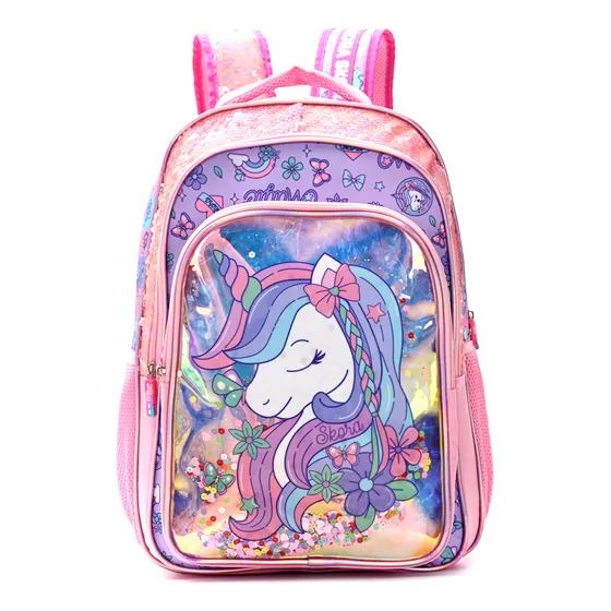 Mochila Escolar Unicornio 18, Espalda Skora Infantil - 13554