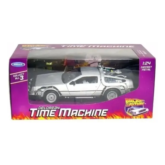 Veiculo Miniatura Maquina Do Tempo De Volta Para O Futuro Cor Cinza