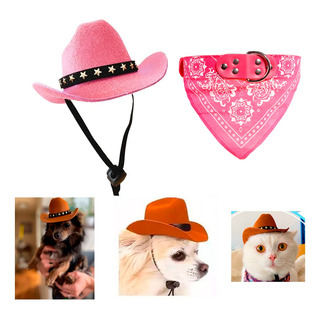 Sombrero Vaquero Perros Razas Pequeñas Paliacate De Regalo Sombrero Vaquero Perros Razas Pequeñas Paliacate De Regalo