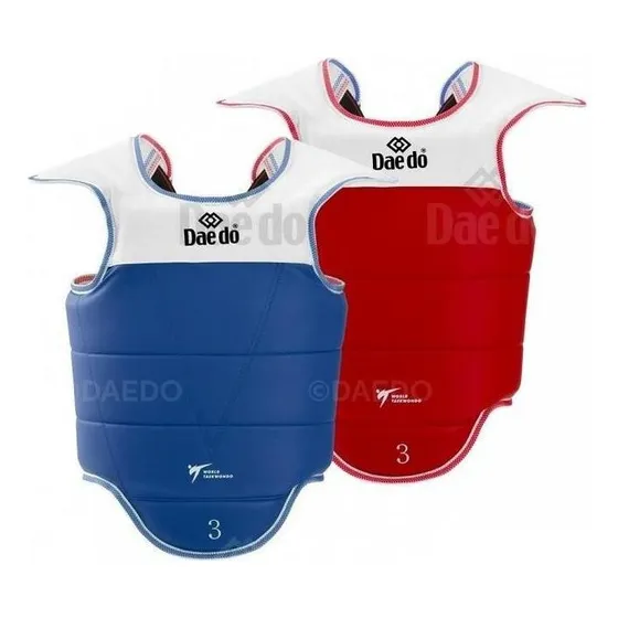 Pechera Taekwondo Daedo Wt Oficial Reversible Rojo/azul