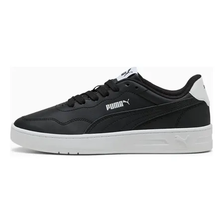 Tênis Feminino Casual Court Lally Sola Reta Original Puma Preto/preto/branco Lisa 38