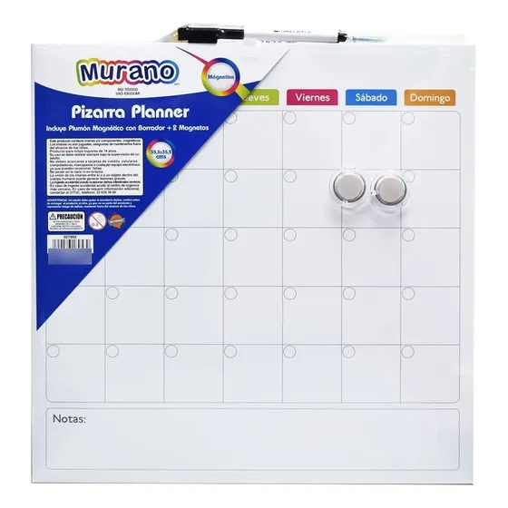 Pizarra Magnética Planner 35,5 X 35,5 Cm Murano Dimtem24