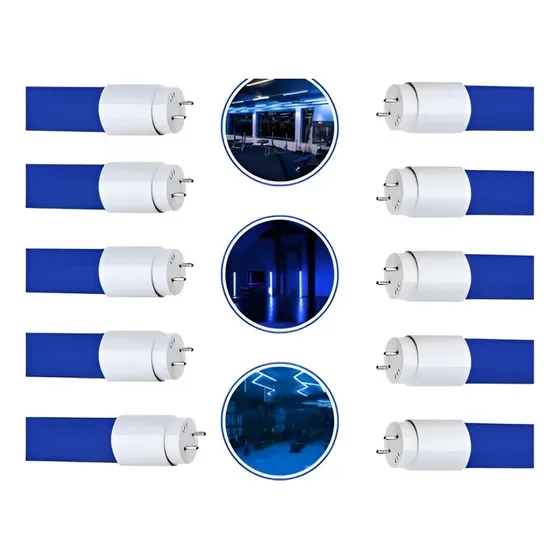 Kit10 Lâmpada Tubo Led 120cm-ligação 1 Lado Colorida 18w