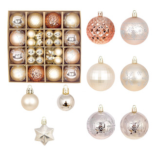 Creativas Bolas Colgantes Navideñas Coloridas De 44 Piezas, Creativas Bolas Colgantes Navideñas Coloridas De 44 Piezas,