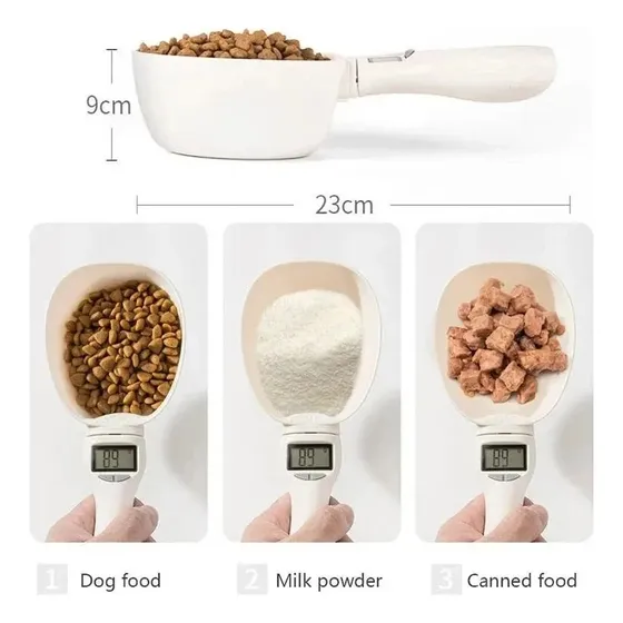 Cuchara Medidora Alimento Cocina Con Bascula Digital Mascota
