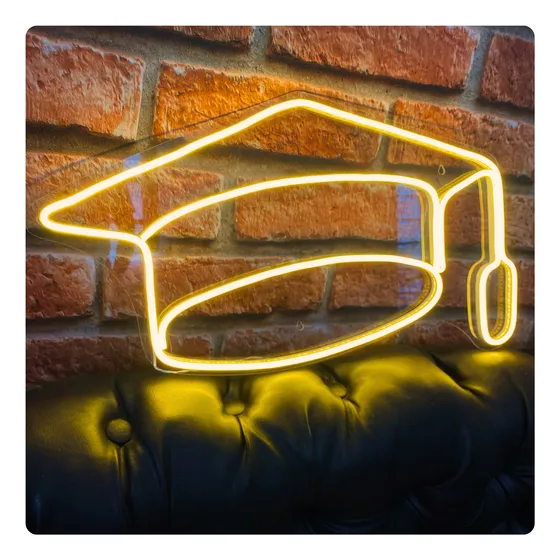 Capelo Chapéu Neon Led Formatura Universitário Festa Decora