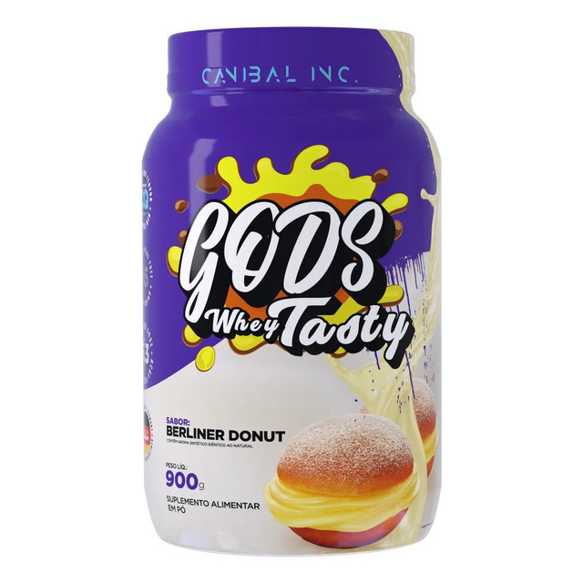 Gods Whey Tasty 3w 900g Canibal Sabor Berliner Donut Gods Whey Tasty 3w 900g Canibal Sabor Berliner Donut