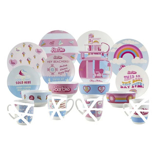Vajilla Porcelana 12 Piezas Barbie The Movie Vajilla Porcelana 12 Piezas Barbie The Movie