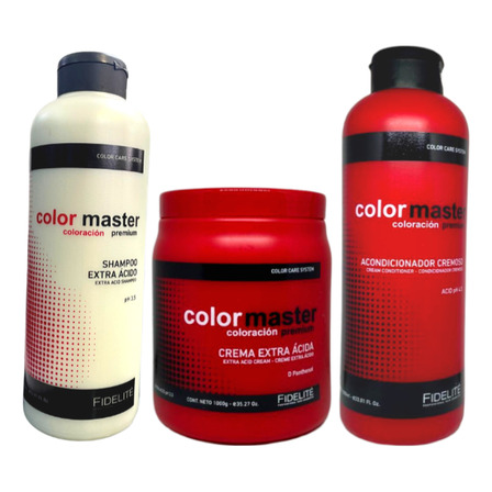 Set Acondicionador + Crema + Shampoo Extra Ácido | Fidelité Set Acondicionador + Crema + Shampoo Extra Ácido | Fidelité
