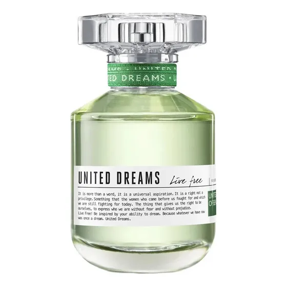 Benetton United Dreams Live Free Feminino Eau De Toilette 80 Ml