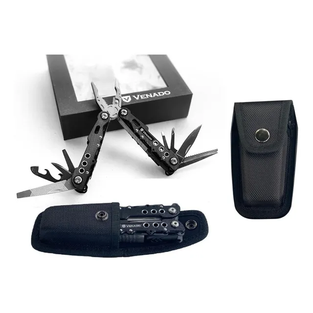 Pinza Multifuncion Venado Acero Inox Antideslizante Funda